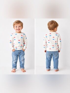 Brokedown Clothing Kids Popsicle Sweatshirt White 2T